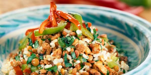 Salade de Riz et Lentilles à L'indienne