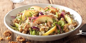 Photo de la Recette: Salade D'orge Perlé avec Noix Pomme et Poulet