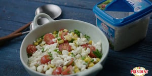 Photo de la Recette: SALADE FIESTA DE MAÏS ET FETA ÉMIETTÉE PRÉSIDENT