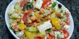 Photo de la Recette: SALADE GRECQUE DE LENTILLES