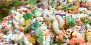 Photo de la Recette: Salade de Macaronis aux Oeufs et Légumes