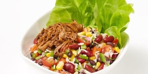 Photo de la Recette: SALADE MEXICAINE AU PORC EFFILOCHÉ