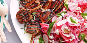 Salade Pastèque-feta aux Radis Roses