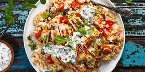 Salade Tiède de Quinoa au Poulet façon Shish Taouk