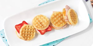Photo de la Recette: Sandwichs Mini-Gaufres en 2 Variantes