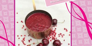 Photo de la Recette: SAUCE A LA CERISE ET AUX BRISURES DE FRAMBOISES