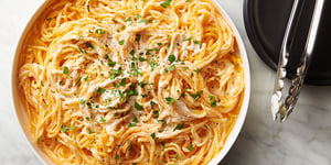Sauce Alfredo à Base de Chou-fleur sur Pâtes de Courge Musquée