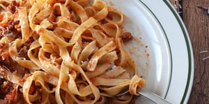 Photo de la Recette: Sauce Bolognaise (qui a remporté le titre de « meilleure au monde »)