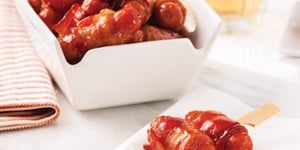 Saucisses Cocktail au Bacon Cuites au Four