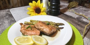 Photo de la Recette: Saumon Cuit avec Vinaigre Balsamique