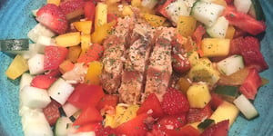 Photo de la Recette: Saumon et Salade Salsa