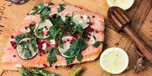 Saumon Grillé aux Deux Citrons Grillé au Barbecue