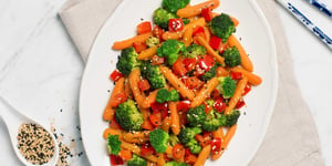 Photo de la Recette: SAUTÉ DE LÉGUMES AU GINGEMBRE ET SÉSAME