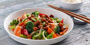 Sauté de Pois Chiches et Légume Sauce style Général Tao
