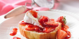 Photo de la Recette: SHORTCAKE AUX FRAISES ET LE BRIE PAYSAN