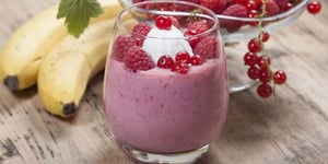 Smoothie Framboises, Groseilles et Banane
