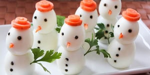 Photo de la Recette: Snowman Egg