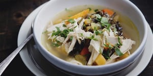 Soupe à la Dinde et au Riz Sauvage