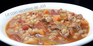 Photo de la Recette: SOUPE À L'ORGE AU RESTE DE FONDUE CHINOISE