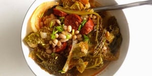 Photo de la Recette: Soupe au Chou Frisé, Haricots et Chorizo