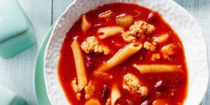 Photo de la Recette: Soupe au Poulet avec Pâtes e Fagioli