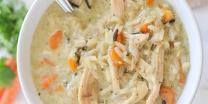 Photo de la Recette: Soupe au Poulet et Riz Sauvage