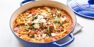 Photo de la Recette: Soupe au Spaghetti aux Boulettes de Viande