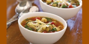 Photo de la Recette: Soupe aux Champignons et aux Tomates avec Pâtes