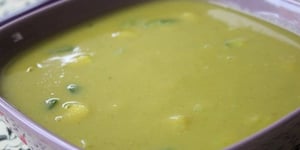 Photo de la Recette: Soupe aux Courgettes et aux Pois Cassés