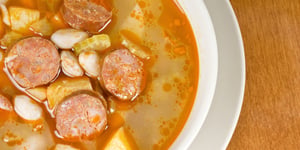 Photo de la Recette: Soupe aux Légumes et au Chorizo