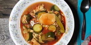 Soupe aux Légumes Verts et Orzo