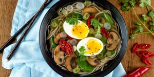 Photo de la Recette: Soupe aux Nouilles Soba aux Épinards et Champignons