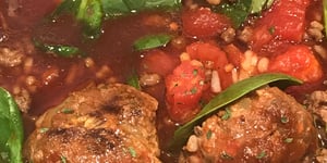 Photo de la Recette: Soupe aux Tomates, Boulettes Piquantes