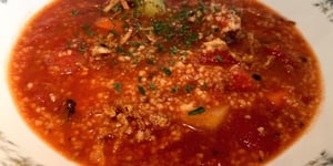 Photo de la Recette: Soupe aux Tomates, Légumes et Couscous