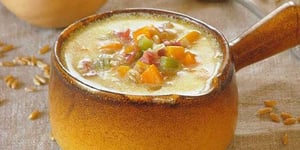 Photo de la Recette: Soupe Crémeuse à la Courge Butternut et au Ble Khorasan