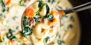Soupe Crémeuses aux Tortellini à la Mijoteuse
