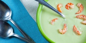 Photo de la Recette: Soupe de Chou Vert aux Langoustines