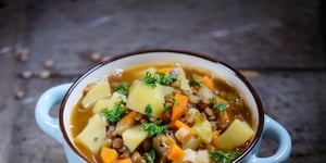 Photo de la Recette: SOUPE DE LENTILLE, CAROTTES ET POIREAUX