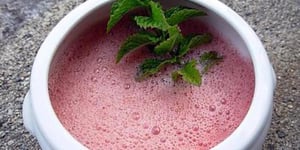 Photo de la Recette: Soupe de Pastèque à la Menthe Saveur de Rose
