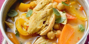 Photo de la Recette: Soupe de Poulet aux Légumes et Pois Chiches