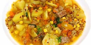 Photo de la Recette: SOUPE DE QUINOA BOEUF ET PETITS LEGUMES