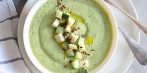 Photo de la Recette: Soupe Froide Concombre Avocat et Pomme