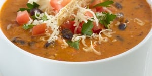 Photo de la Recette: SOUPE MEXICAINE AU CHEDDAR D’ICI