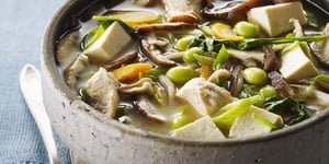 Photo de la Recette: Soupe Miso au Poulet et au Tofu