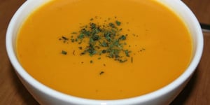 Photo de la Recette: SOUPE PATATE DOUCE, POTIRON, CAROTTE ET CURRY