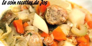 SOUPE REPAS AU POMME DE TERRE, POIREAUX ET SAUCISSES ITALIENNE (MIJOTEUSE)