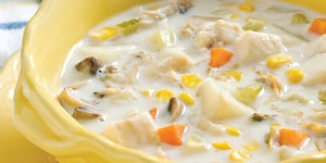 Soupe-repas Crémeuse au Poisson et aux Légumes