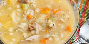 Photo de la Recette: SOUPE RUSTIQUE DINDE ET ORGE