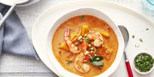 Soupe Thaïe aux Crevettes et à la Citrouille