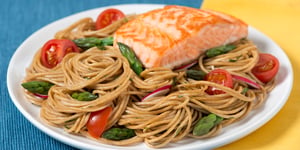 Photo de la Recette: Spaghetti au Saumon avec Asperges et Fines Herbes